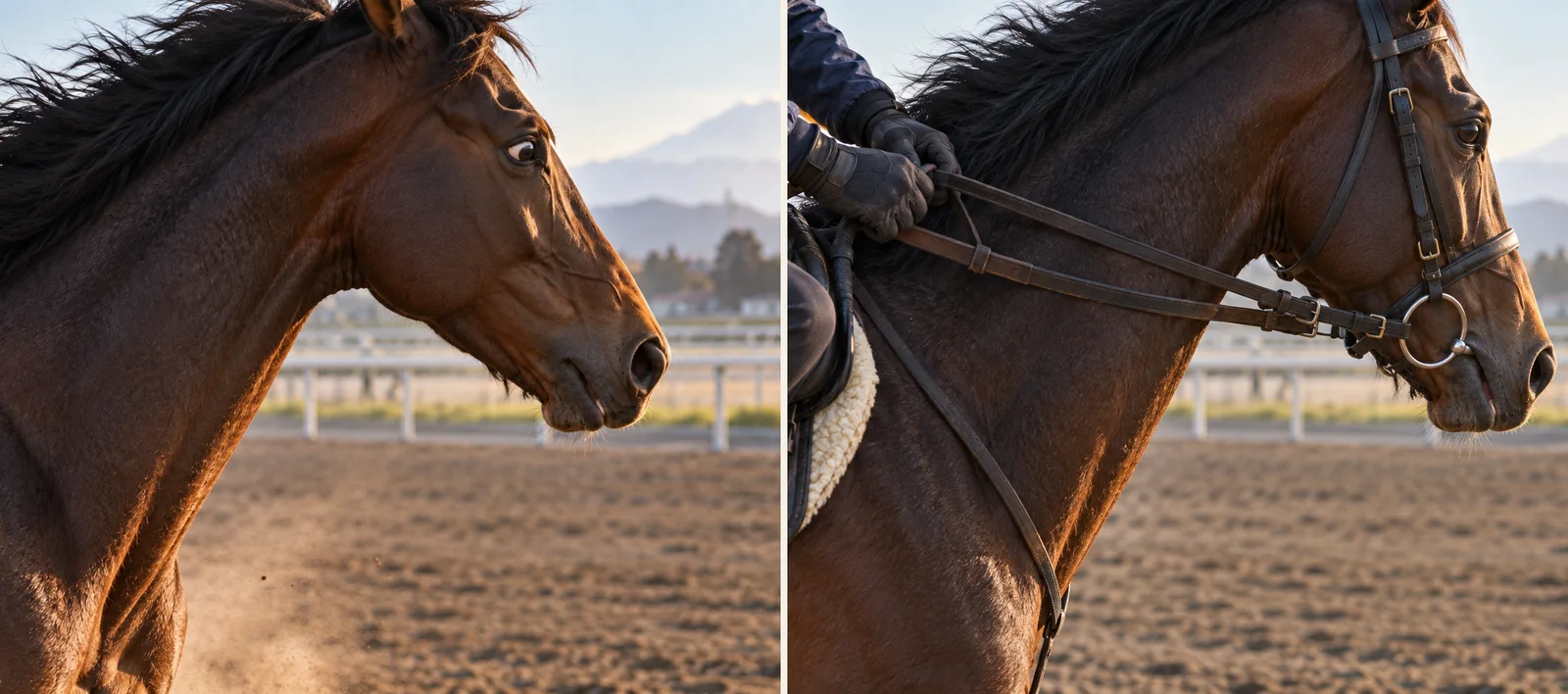 手綱のある馬とない馬の対比。AIには手綱(ハーネス)の設計が必要